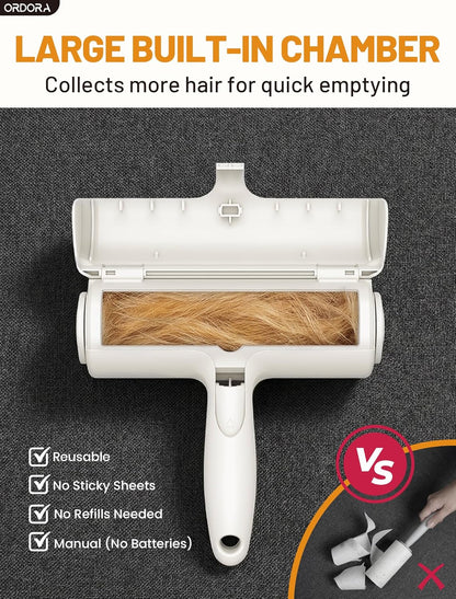 Eco-Friendly Pet Hair Removal Tool: Reusable Lint Roller for Efficient Hair Removal from Furniture, Bedding, and Vehicles - Ideal for Multi-Pet Households