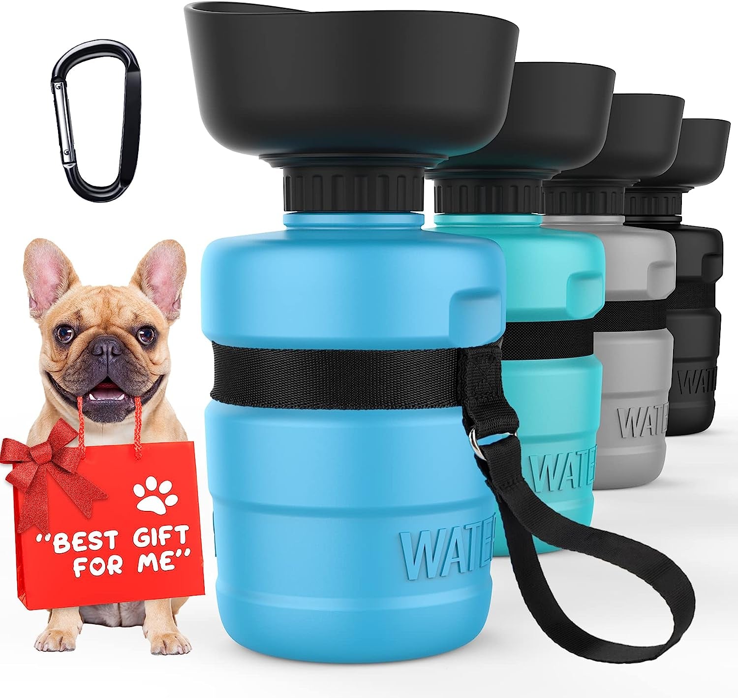 Portable Dog Water Bottle and Bowl Dispenser for Outdoor Travel, Hiking, and Walking - Leak-Proof and BPA-Free Hydration Solution for Pets