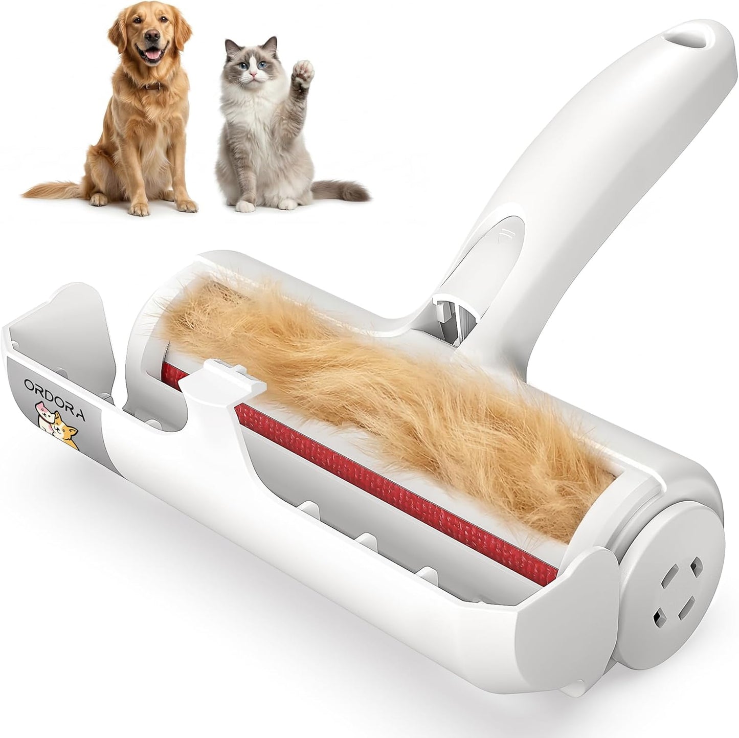 Eco-Friendly Pet Hair Removal Tool: Reusable Lint Roller for Efficient Hair Removal from Furniture, Bedding, and Vehicles - Ideal for Multi-Pet Households