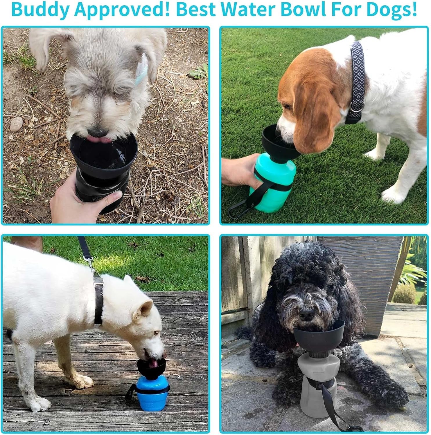 Portable Dog Water Bottle and Bowl Dispenser for Outdoor Travel, Hiking, and Walking - Leak-Proof and BPA-Free Hydration Solution for Pets