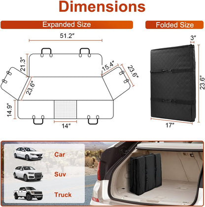 Premium Dog Car Seat Cover and Hammock for Backseat Protection in Cars, Trucks, and SUVs with Durable Hard Bottom Design